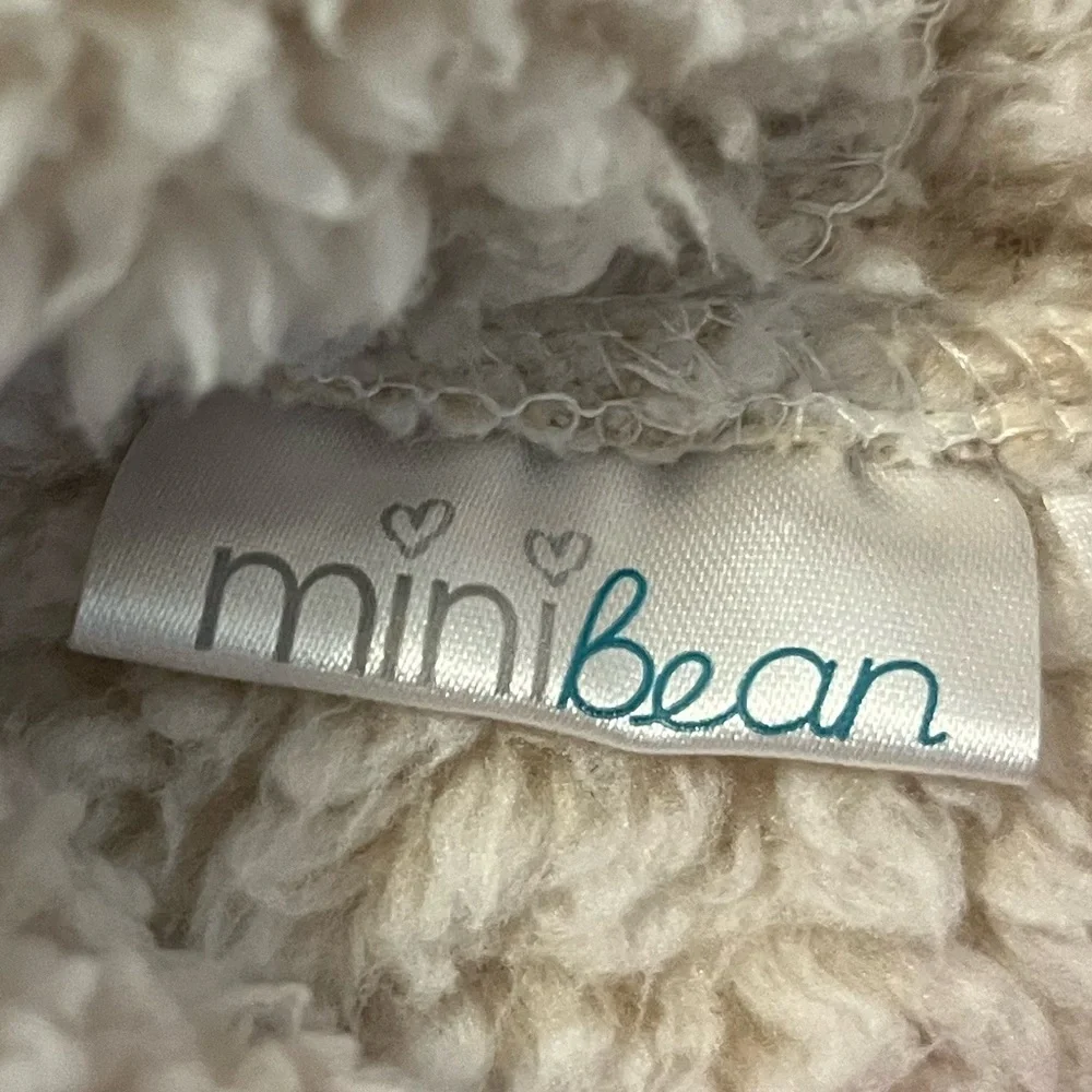 Minibean Baby Sherpa Fleece Hooded Bunting One-Piece | 3–6 Months | Lightweight